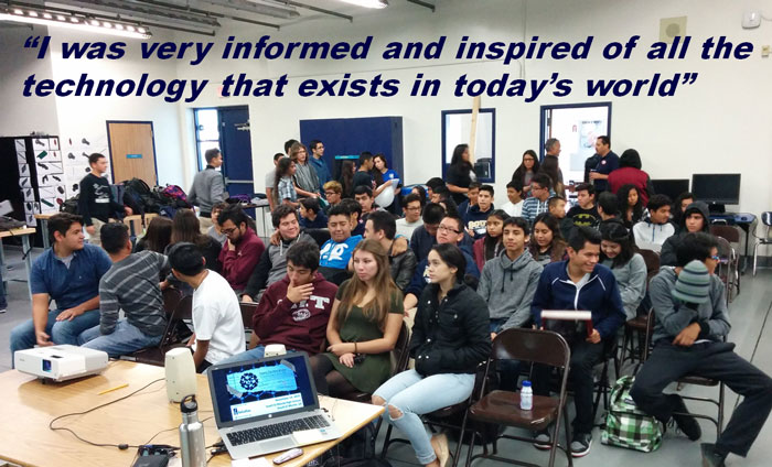 High School Students get Inspired about New Technology and Ideas for the World