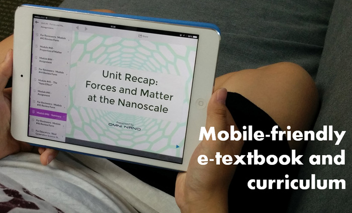 Learn Nanotech Lessons on Mobile Platforms with E-textbook Curriculum