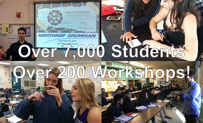 Omni Nano presented over 200 of its Discover Nanotechnology Workshops to over 7,000 students in the past 4 years.