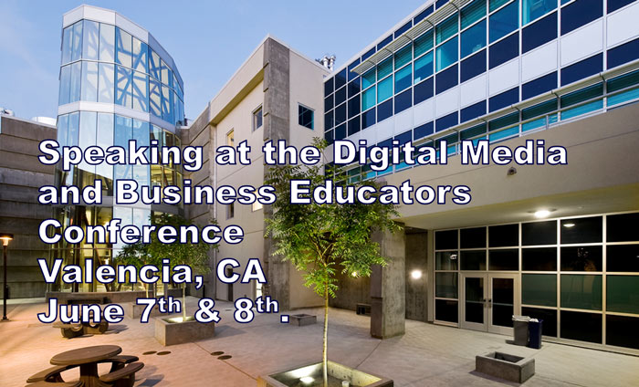 Omni Nano speaking at the Digital Media and Business Educators Conference