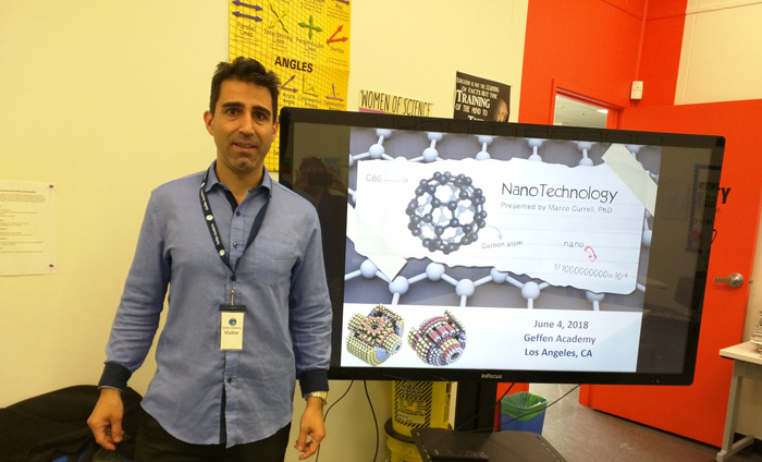 Omni Nano striking "nano-inspiration" in the students at the UCLA Geffen Academy.