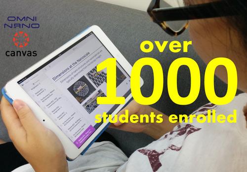 Over 1,000 students have enrolled in our "Introduction to Nanotechnology" course!